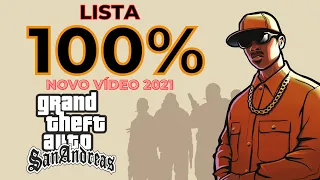 GTA SAN ANDREAS LISTA 100% (VÍDEO ATUALIZADO)