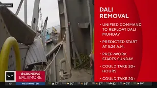 Dali, cargo ship in Key Bridge collapse, to be refloated Monday after nearly 8 weeks stuck in Pataps