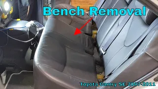 How to Remove the Rear Bench/Seat | Rear Seat Removal |  PART 1 of 2 | Toyota Camry SE 2007-2011