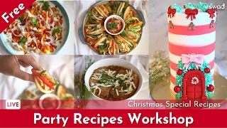 Christmas Party Recipes Workshop | Soup | Mini Pita Bites | Christmas Special Cake | Afghan Mantu