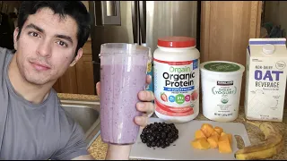 HIGH PROTEIN LOW CALORIE BREAKFAST SMOOTHIE *HEALTHY SMOOTHIE RECIPE* #breakfast #smoothie #juicing