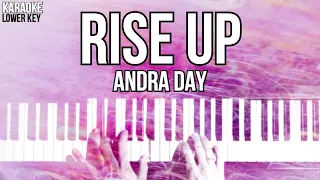 Rise Up Karaoke Andra Day LOWER KEY Slowed Acoustic Piano Instrumental