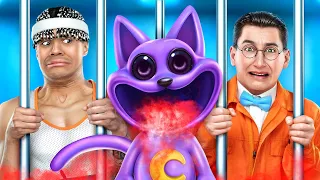 If CATNAP Runs a Prison! GOOD Nerd vs BAD Jock in Jail! Incredible Prison Hacks! Stupid vs Smart