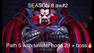 MCOC:season 8 war#2 MNGvsNEWN path5 + boss, fighiting sinister