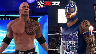 WWE 2K22 The Rock VS. Rey Mysterio - One On One Match - WWE 2K22 PC Gameplay