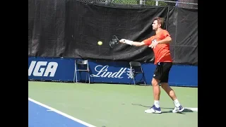 2019 ATP 1000 Rogers Cup Montreal Stan Wawrinka practice hitting with Kei Nishikori