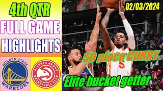 Golden State Warriors vs Atlanta Hawks FULL 4th QTR Highlights (Feb 03, 2024) | NBA Season 2024