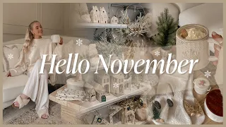 HELLO NOVEMBER | a cosy day, christmas shop with me & a huge festive decor haul ❄️