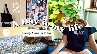 living alone in India | life of Indian girl | Aesthetic vlog ☁️🍃| Simple life | Cooking Cleaning