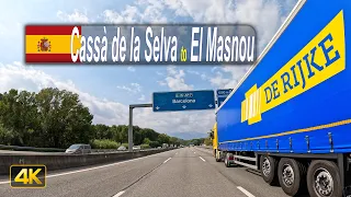 SPAIN Road Trip 🇪🇸 Driving from Cassà de la Selva to El Masnou on the Mediterranean Sea