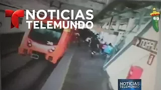 México: las escalofriantes imágenes del metro en medio del sismo | Noticiero | Noticias Telemundo