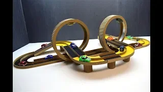 DIY Magic track with magic cars on magnets out of cardboard