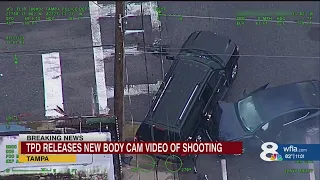 Tampa police release video showing chase, shootout between officers and stabbing suspect