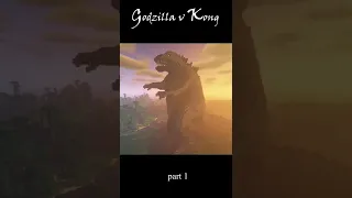 Godzilla v Kong time-lapse build part 1 - Minecraft