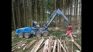 🌲4K| • Big Rottne • new Rottne H21D & SP 761LF • strong Harvester • Holz-Winter • DroneView • Part1🌲