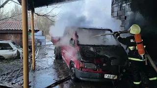В Лидском районе произошло возгорание автомобиля