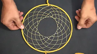 How to make a dream catcher (metal hoop and leather)