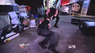 Raw 1/9/12 - Kane attack John Cena & Zack Ryder HD