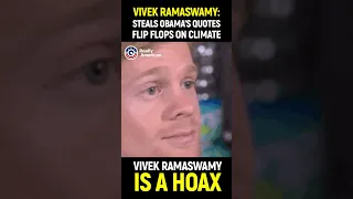 Vivek Ramaswamy EXPOSED as a line stealer and a climate change flip flopper. #shorts
