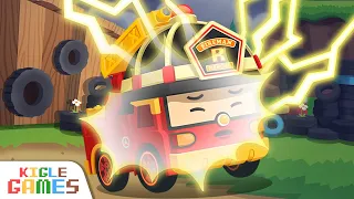 Lightning Strikes! Save the Cars | Poli Rescue Cartoon | KIGLE GAMES