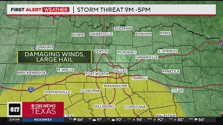 Severe storm chances return to North Texas Thursday afternoon, evening