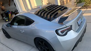 Installing Rear Windshield Louvers on FRS/BRZ/86!