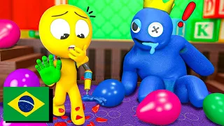 BLUE achou o PLAYER!? Roblox Rainbow Friends Animação