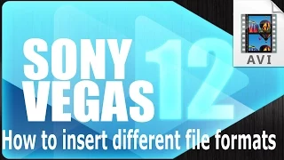 Sony Vegas Pro how to import .Avi and other format