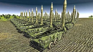 Ukranian Massive 9К72 SCUD Ballistic Missile System destroy russian military BASE | WW3 Simulation