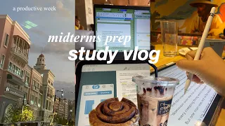 STUDY VLOG: studying for midterms! 🌷📚 study grind, productive week, library, uni vlog