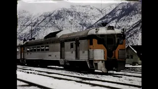1956, Winter cab ride Pacific Great Eastern Budd Rail Car RDC-3 from Squamish to Lillooet, BC