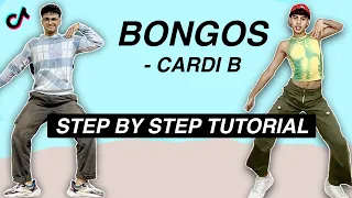 Cardi B - Bongos  *STEP BY STEP TUTORIAL* (Beginner Friendly)