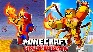 I Survived 100 Days as a FIRE SPIDER-MAN in HARDCORE Minecraft!