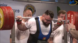 Róbert Valach - 1067,5 kg - ME v silovom trojboji - 2019 Česko - EPF