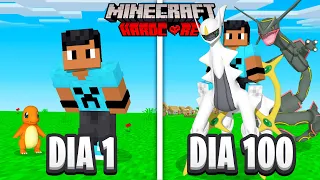 SOBREVIVENDO 100 DIAS NO PIXELMON DO MINECRAFT O FILME