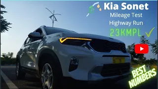 Kia Sonet | Mileage test | Highway Run | On Subscribers Request