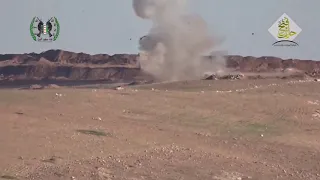 (12/17/2015 Syria) FSA ATGM TOW direct hit on clustered group of SAA soldiers.