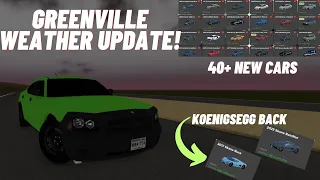 (Roblox) Greenville Weather Update, 40+ new cars, New Limited's and more!