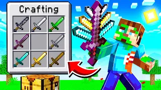 Upgrading SWORDS to GOD SWORDS in MINECRAFT!