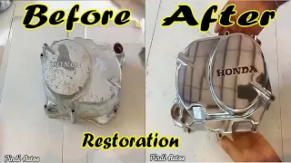 How To Polish Engine Cover - Bike CD 90 Engine Cover Restoration