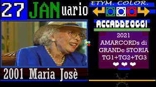 2001 Muore l'ex regina d'Italia Maria Josè * 27 GENNaio * videoscheda di RAI STORIA ACCADDE OGGi