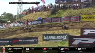 Benistant crash | MX2 RAM Qualifying Race | MXGP of Czech Republic 2023 #MXGP #Motocross