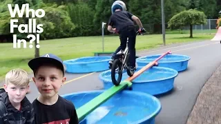 BMX Pool Obstacle Course!