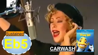 [RARE] Christina Aguilera - Sustain Eb5 Belt !! - Recording Carwash in Studio (Shark Tale 2004)