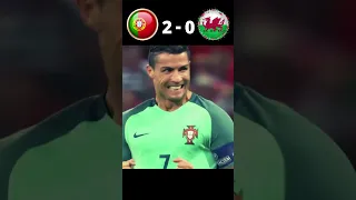 Highlights Portugal VS Wales 2016 UEFA EURO Semi Final #youtubeshorts #shorts #football