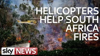 Helicopters Help South Africa Fires