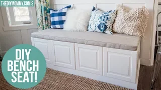 IKEA Hack | How to Build a Bench from Kitchen Cabinets | The DIY Mommy