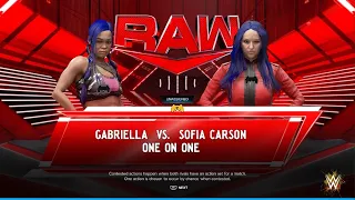 AWA Monday Night dawn: Sofia Carson vs gabriella