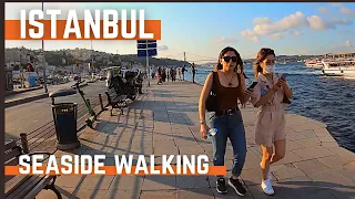 Istanbul Turkey 2021 | Seaside Walking Tour| Arnavutkoy & Bebek Istanbul Marmara Sea | 4k UHD 60FPS