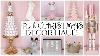 PINK CHRISTMAS DECOR HAUL! ♡ HomeGoods, TJ Maxx, Marshalls & Target ♡ December 2021